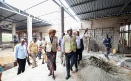 file image of Deputy President kithure Kindiki inspecting Kathimani Market Project